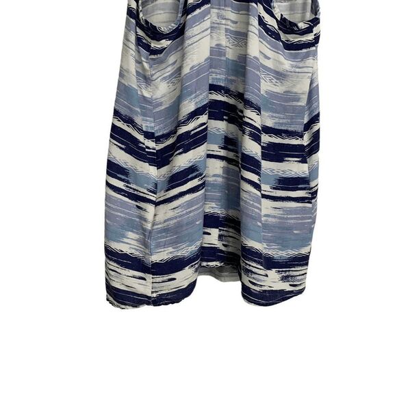 Mudd Junior's size Medium Blue white gray tribal stripe Racerback Granola Top - Picture 10 of 13